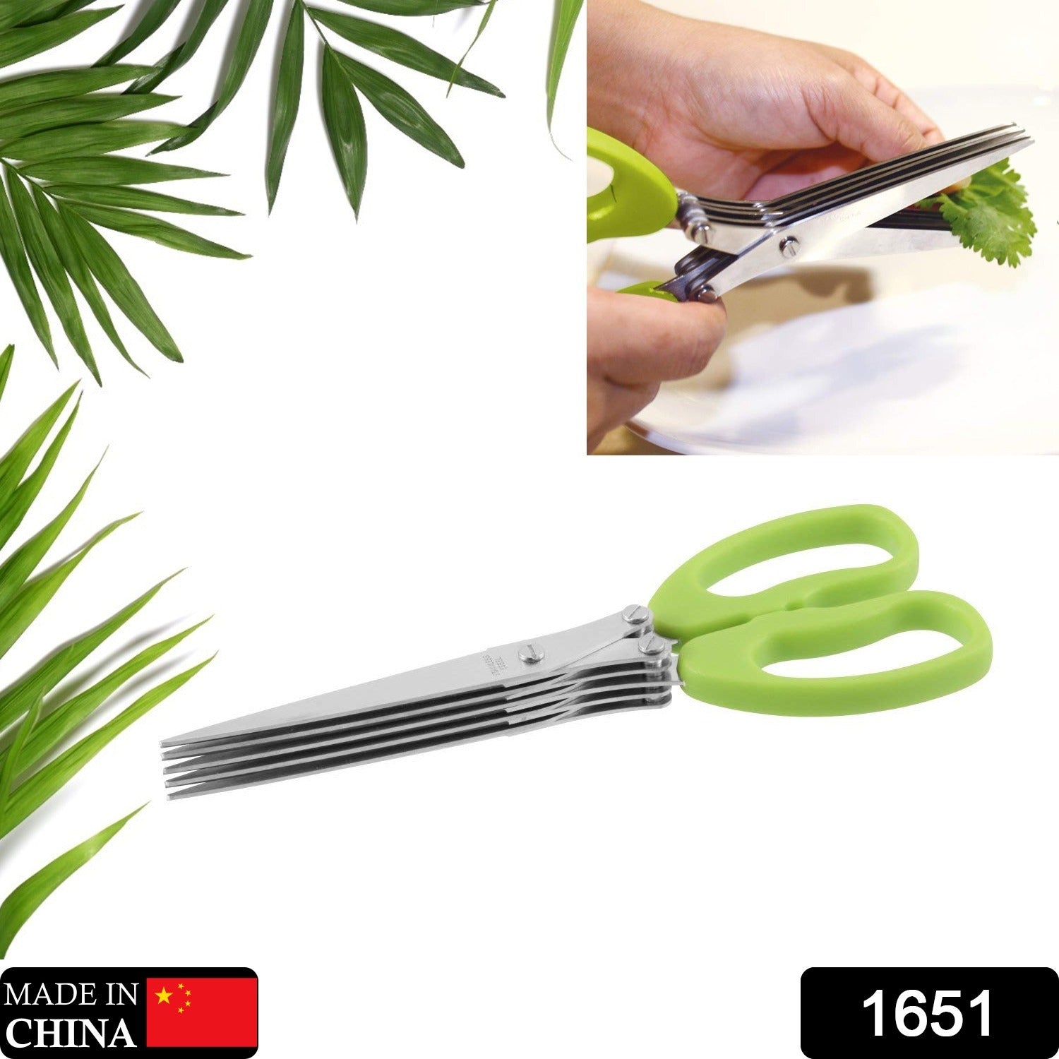 Herb scissors with 5 blades