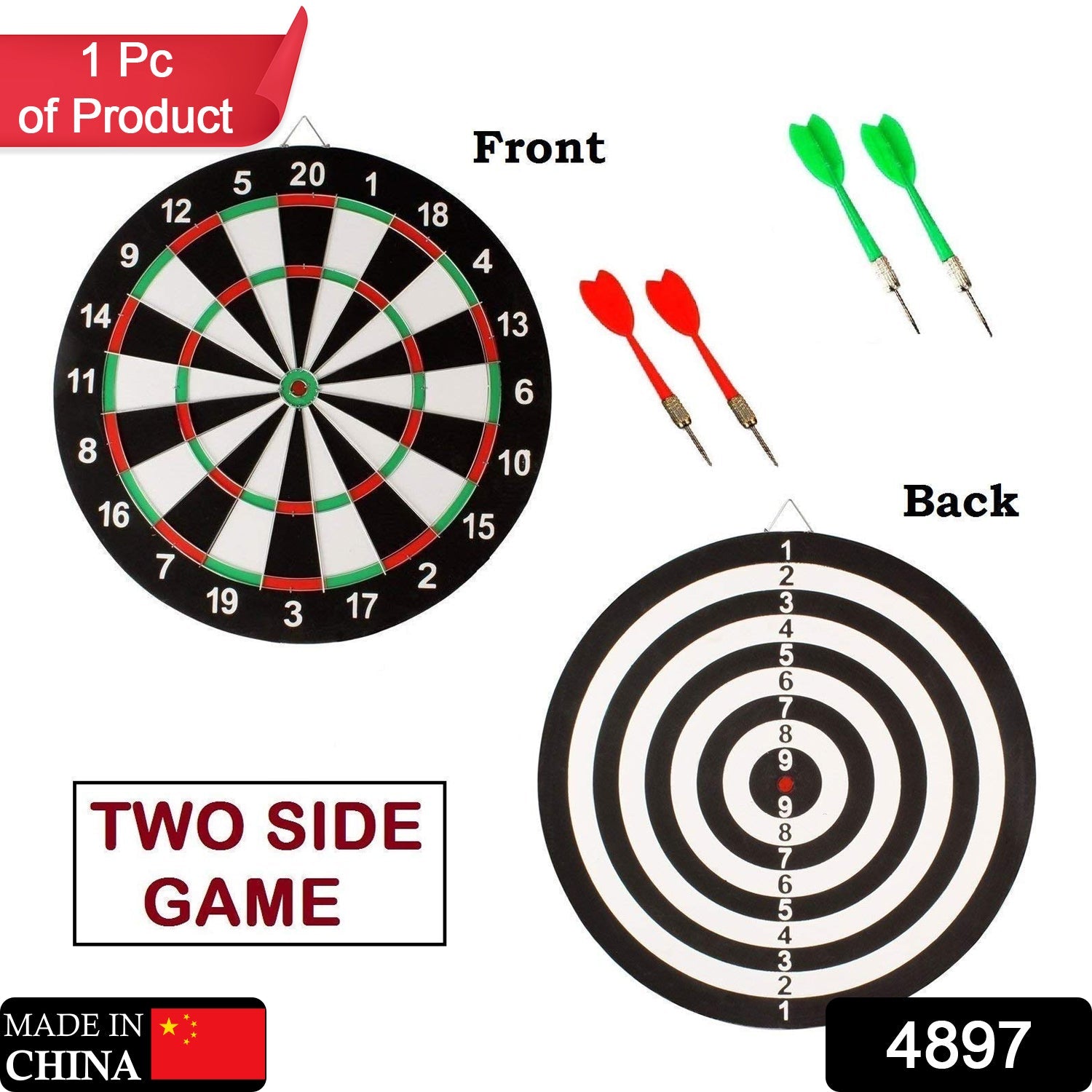 Dart board with darts included