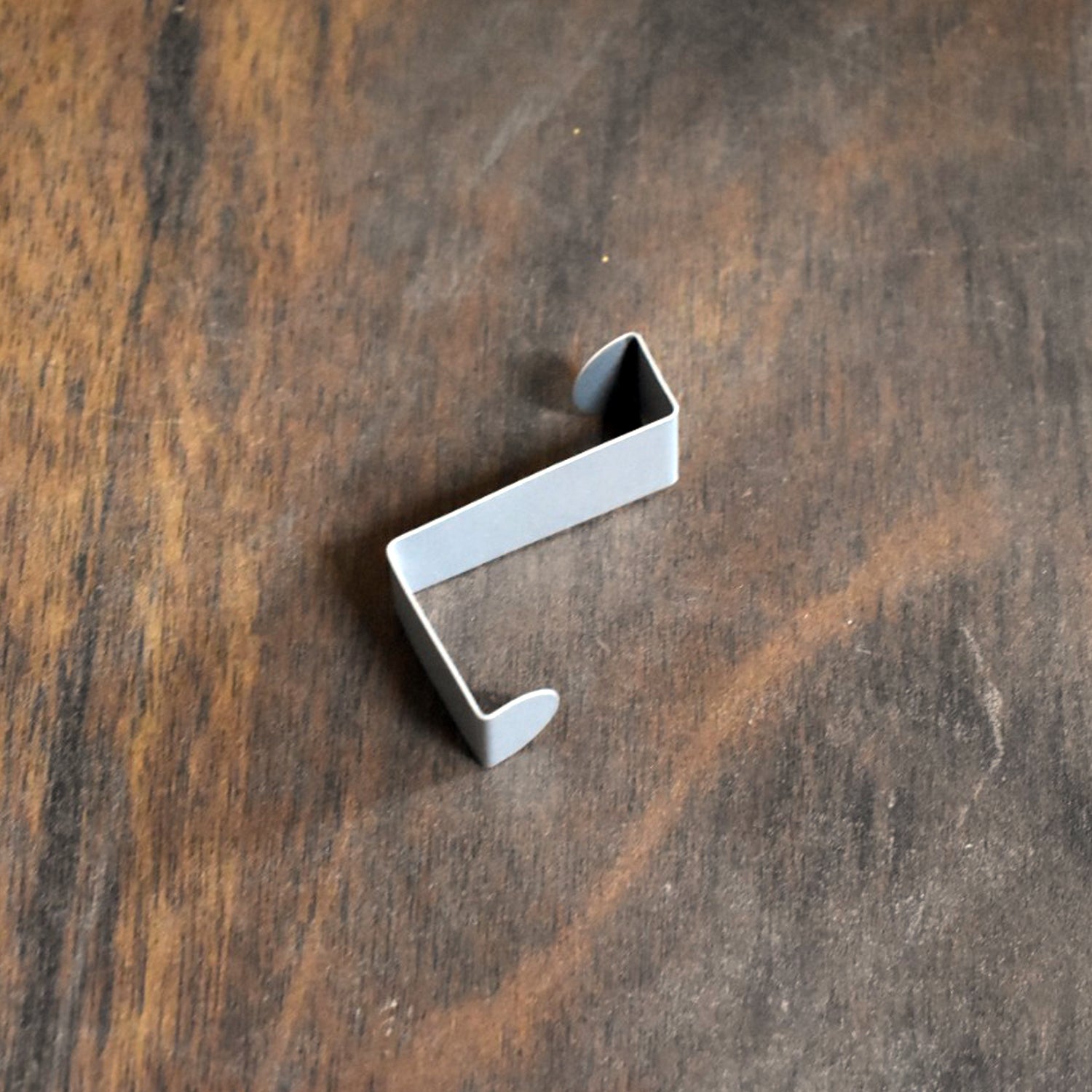 Z shape door hook, angled view.