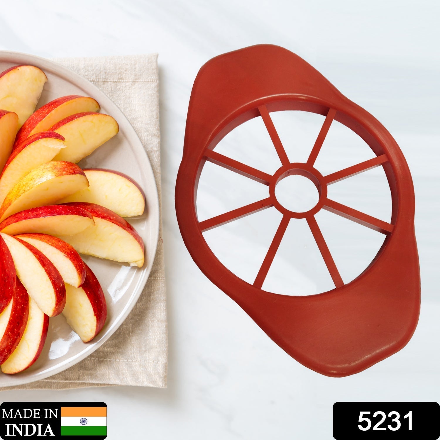 Heavy plastic apple slicer