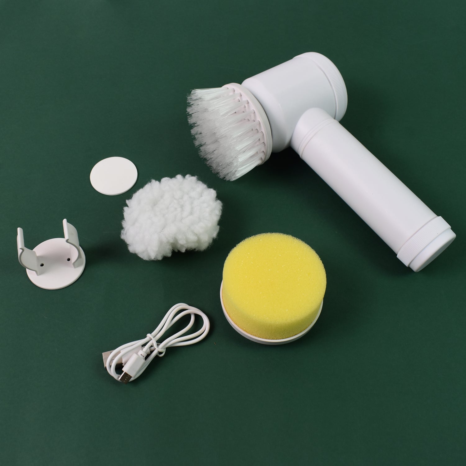 Portable Electric Cleaning Brush with 3 Replaceable Brush Heads (5 In 1)