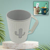 Multi-Purpose Plastic Cactus Cup, Brushing Cup, Cactus Look Toothbrush And Toothpaste Holder Bathroom Cup Cartoon Bathroom Cup With Slot Handle Toothbrush Holder For Bathroom (1 Pc)