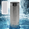 Double-wall thermos bottle with spill-proof feature, office and travel use