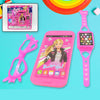 Barbiee Phone, Watch and Glasses Set for Girls, Beautiful Barbie Musical phone ABS Plastic Toy Battery Operated Barbie Glass | Musical Mobile Phone  / Toddler / Toy Phone for Kids / Calling Toy Phone (3 Pcs Set, Battery Not Included)