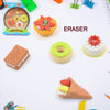 3D Fast Food Fancy & Stylish Colorful Erasers, Mini Eraser Creative Cute Novelty Eraser for Children Different Designs Eraser Set for Return Gift, Birthday Party, School Prize, Fast Food Set Eraser ( 5 pc Set )