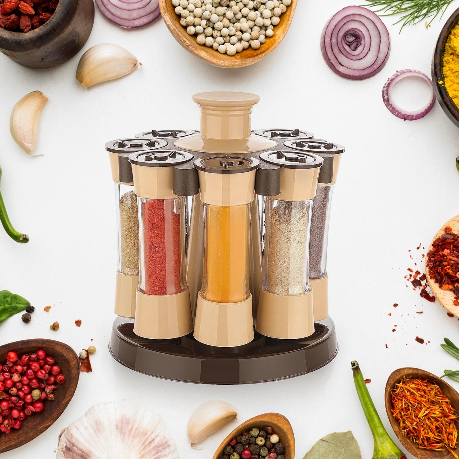 Spinning Spice Holder with Jars