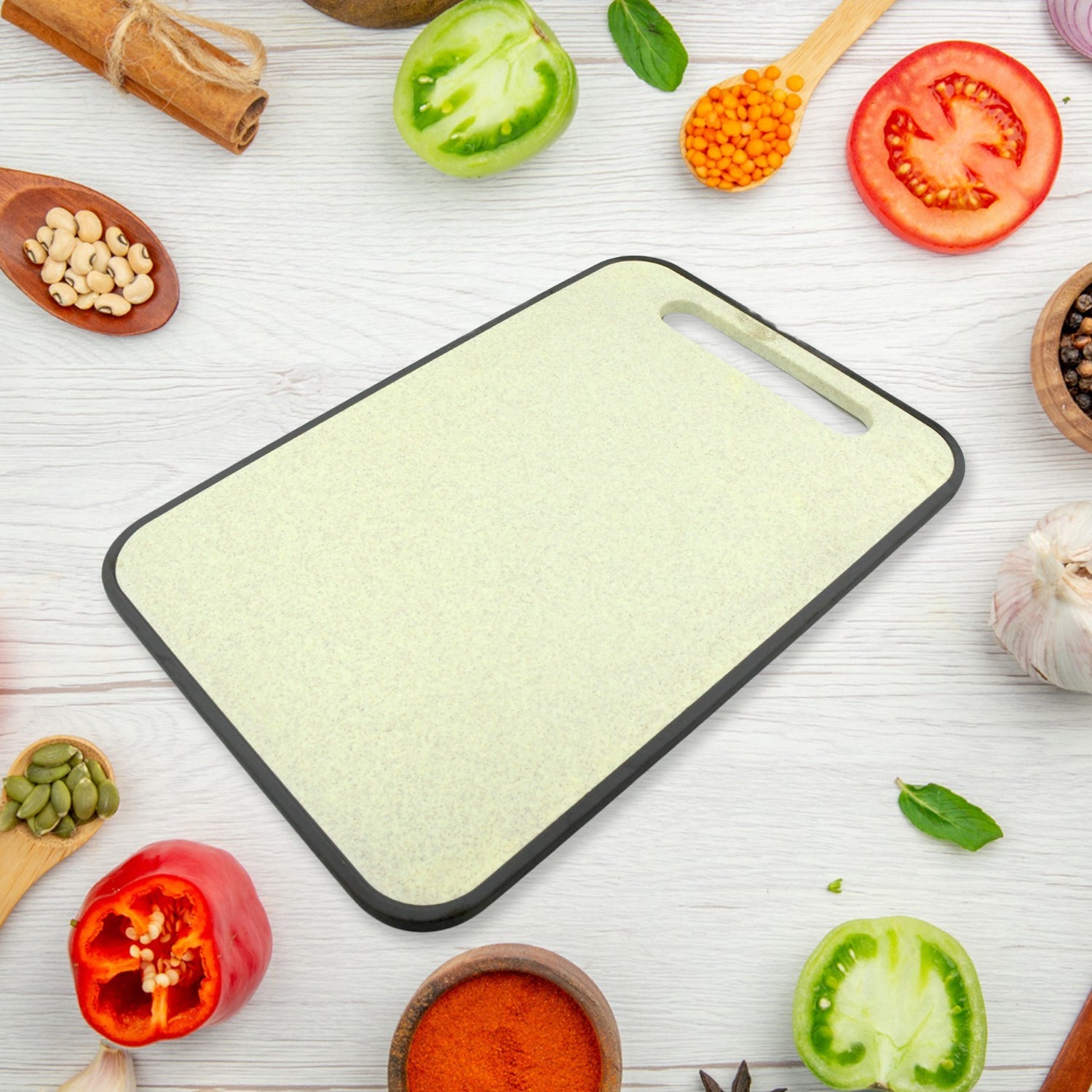 Large plastic chopping board for kitchen use