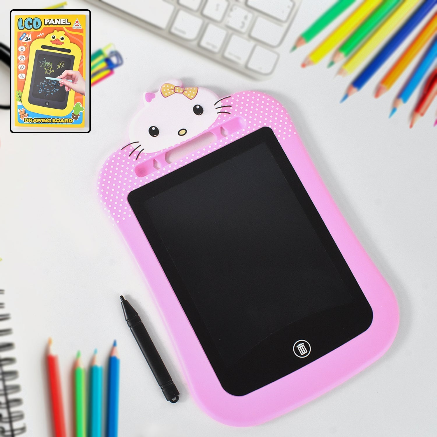 Kids Portable LCD Writing Tablet (1 Pc / Mix Design)