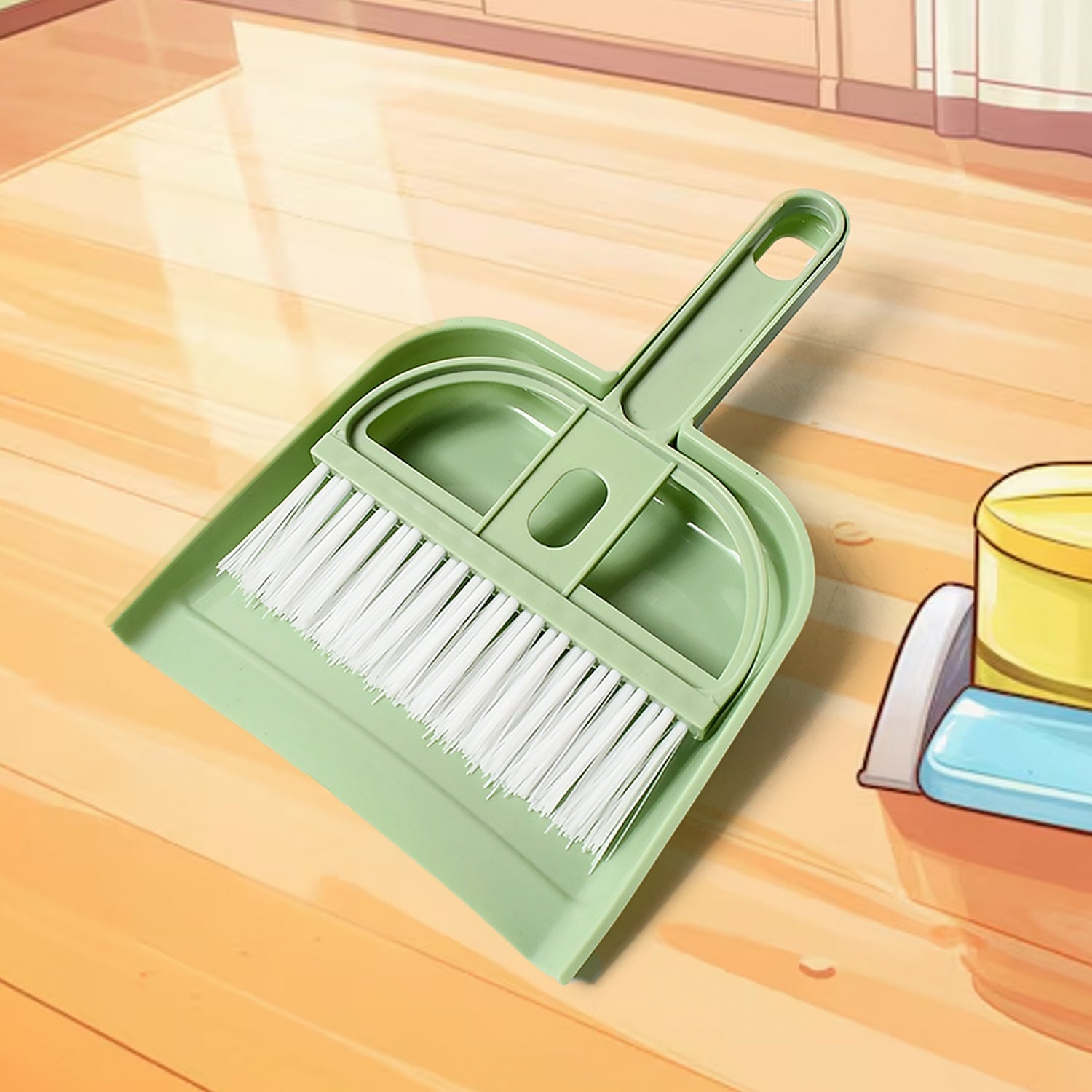 Small dustpan with brush set for quick cleaning