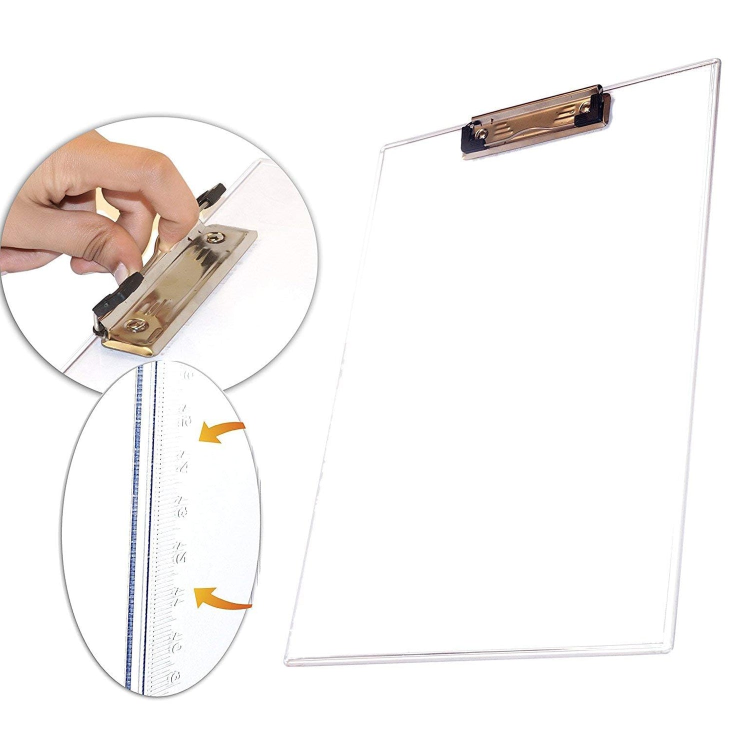 Exam pad with centimeter side, transparent