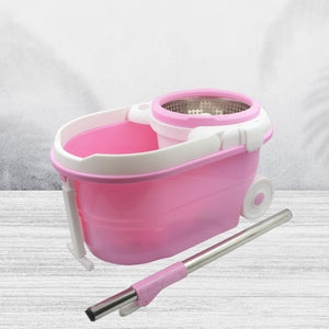 Spin mop with bucket, steel spin mop set