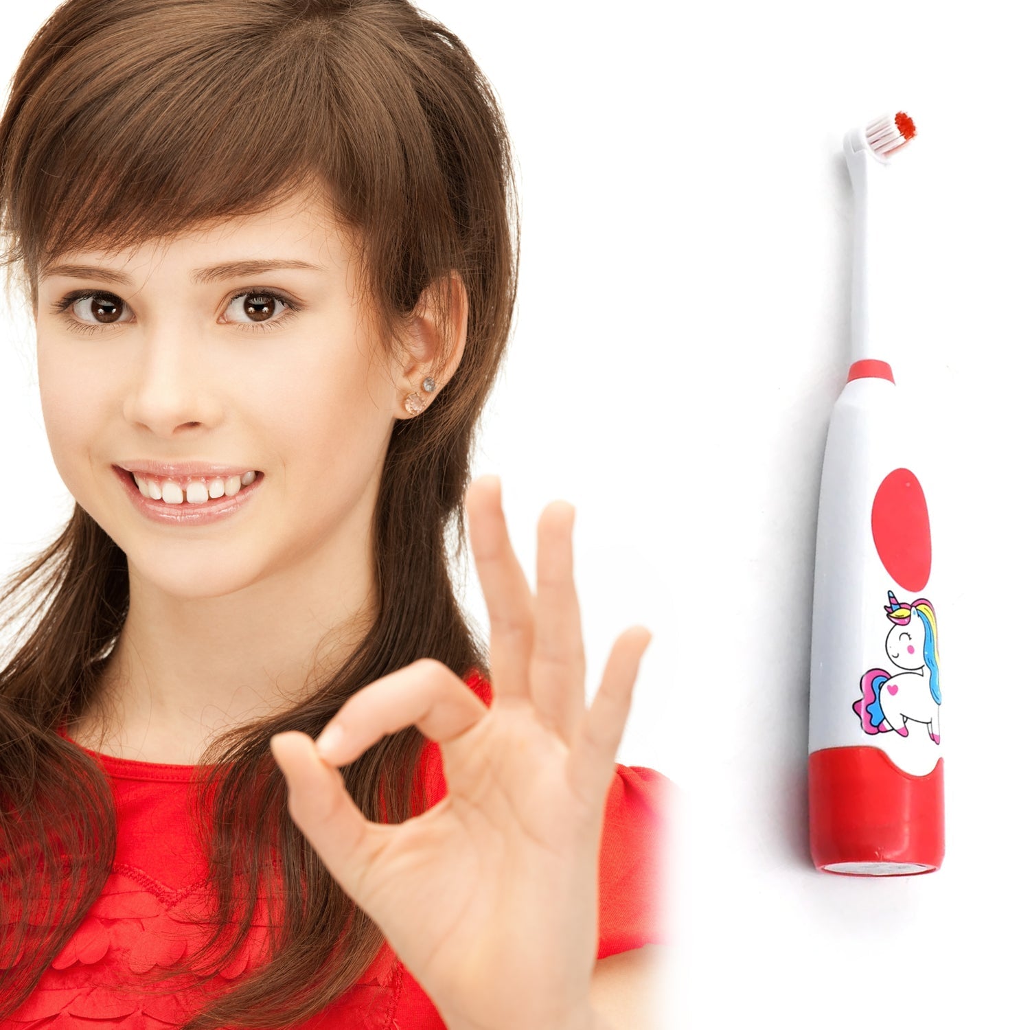 Travel-friendly electric toothbrush with 1 extra brush head