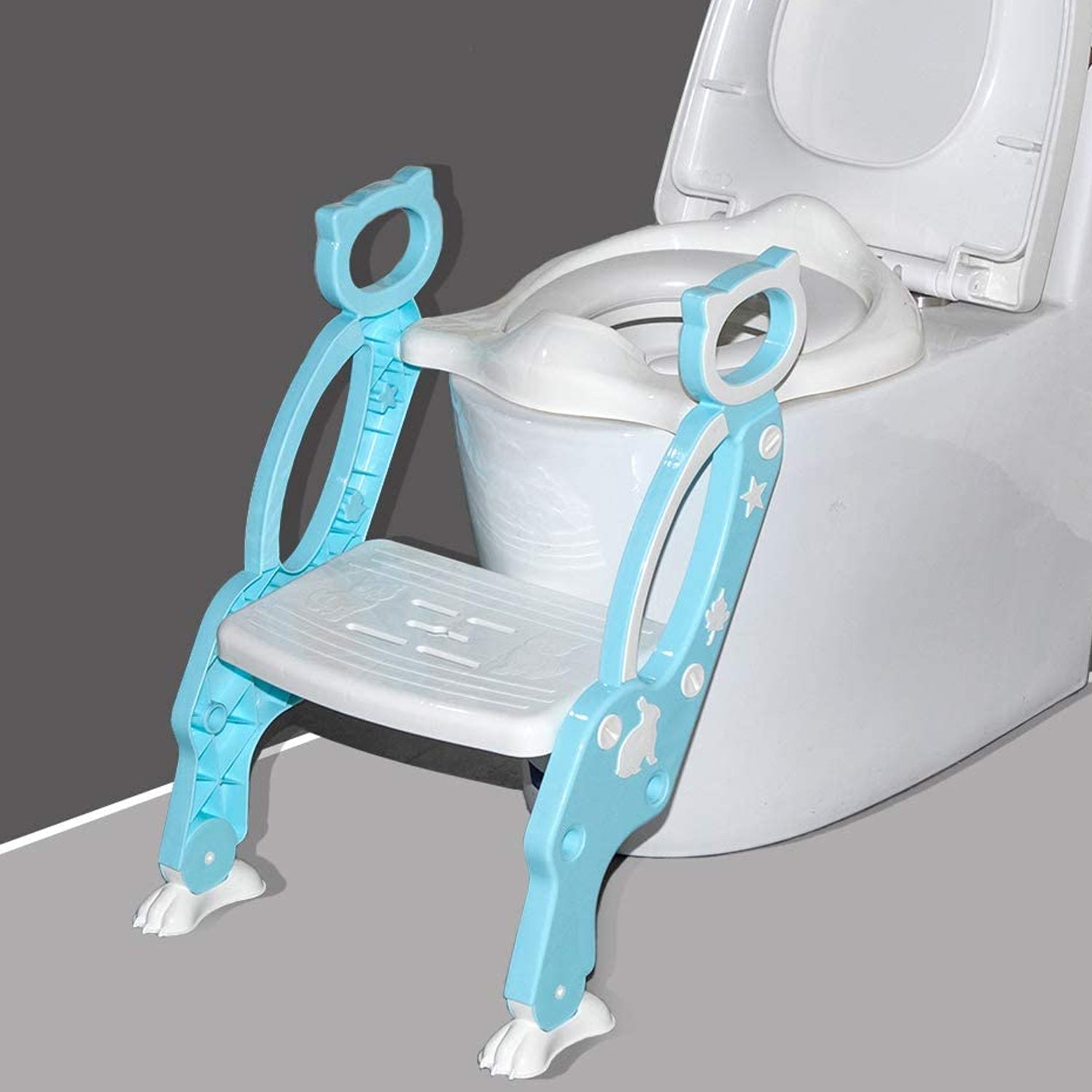 Potty training seat with step stool ladder for toddlers