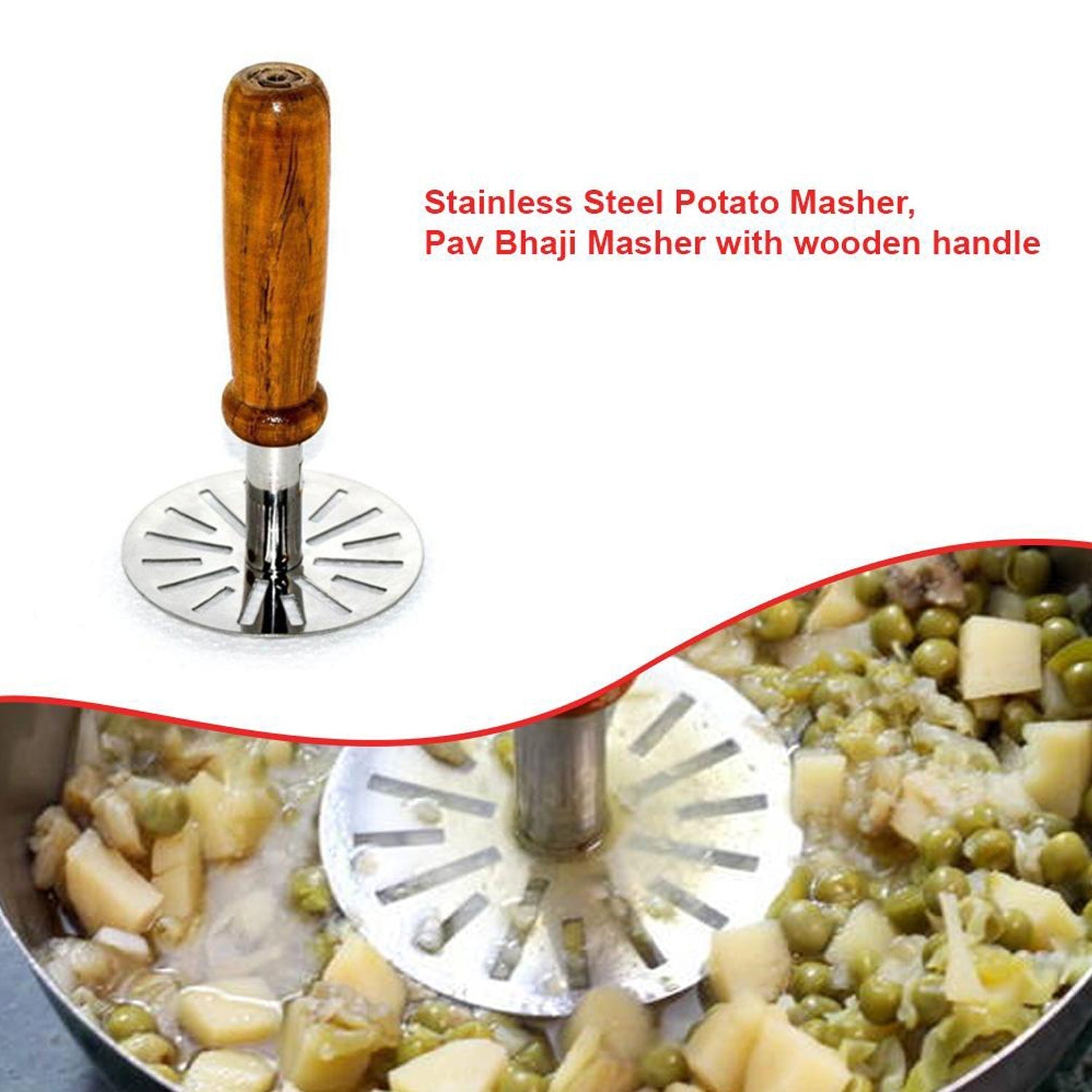 High-quality paubhaji masher for efficient vegetable mashing in the kitchen.