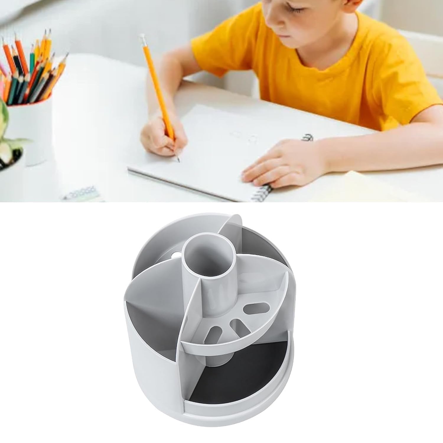 Plastic Rotatable Pen Holder, Pencil Marker Holder (1 Pc)