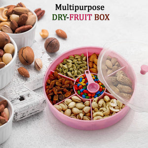 Multipurpose dry-fruit and masala box with a single spoon