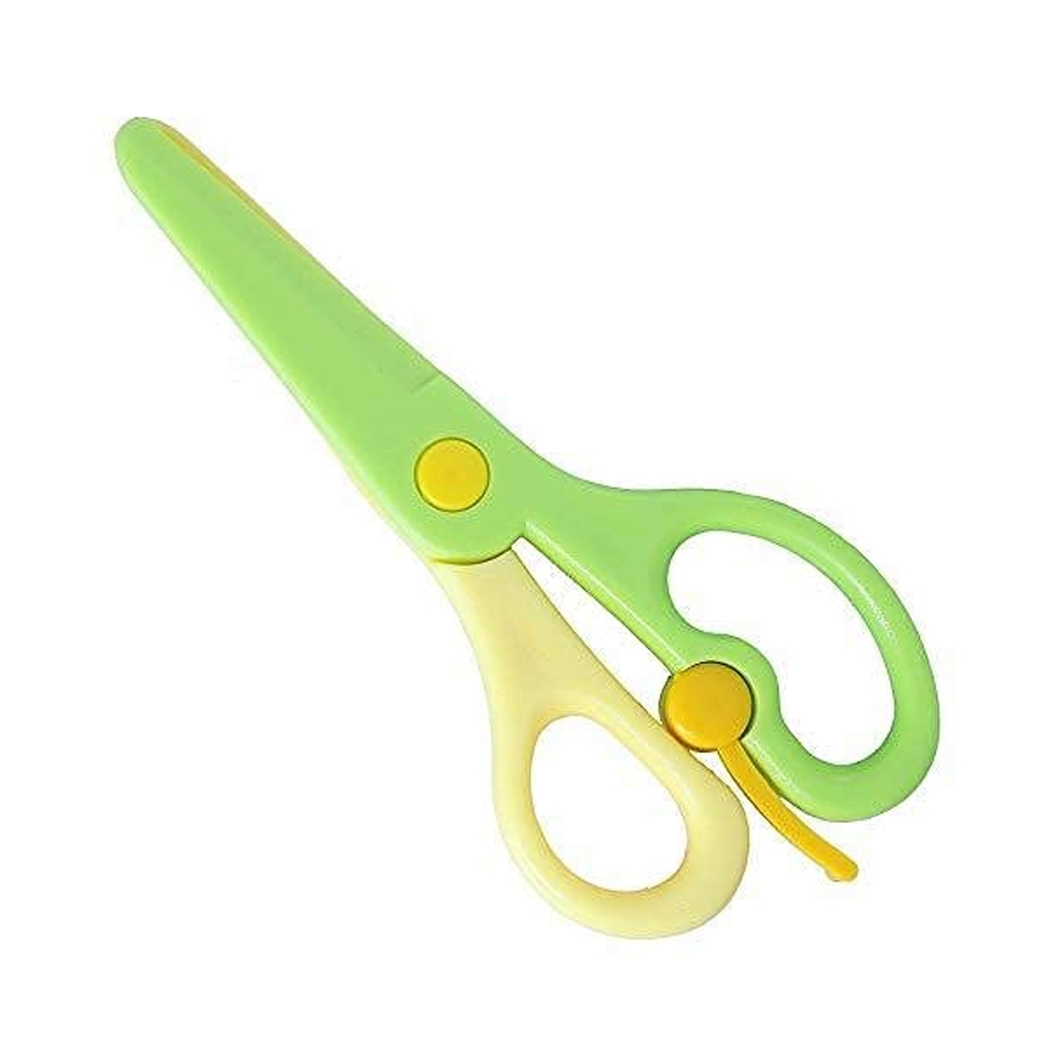 Safety scissor for preschool use, plastic with rounded edges