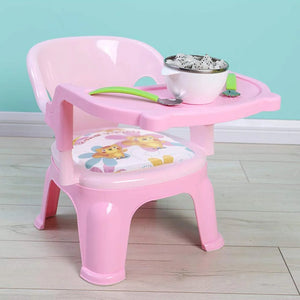 Portable high chair for kids with tray, durable plastic, feeding chair