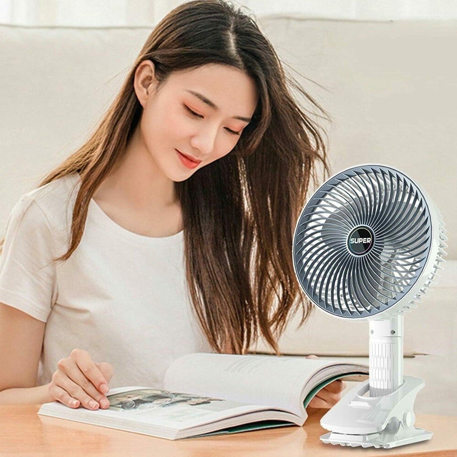 Multifunctional USB Desk Fan Clipped Fan / Plug & Play Fan (1 Pc / With Brown Box / On / Off Switch Not Provided)