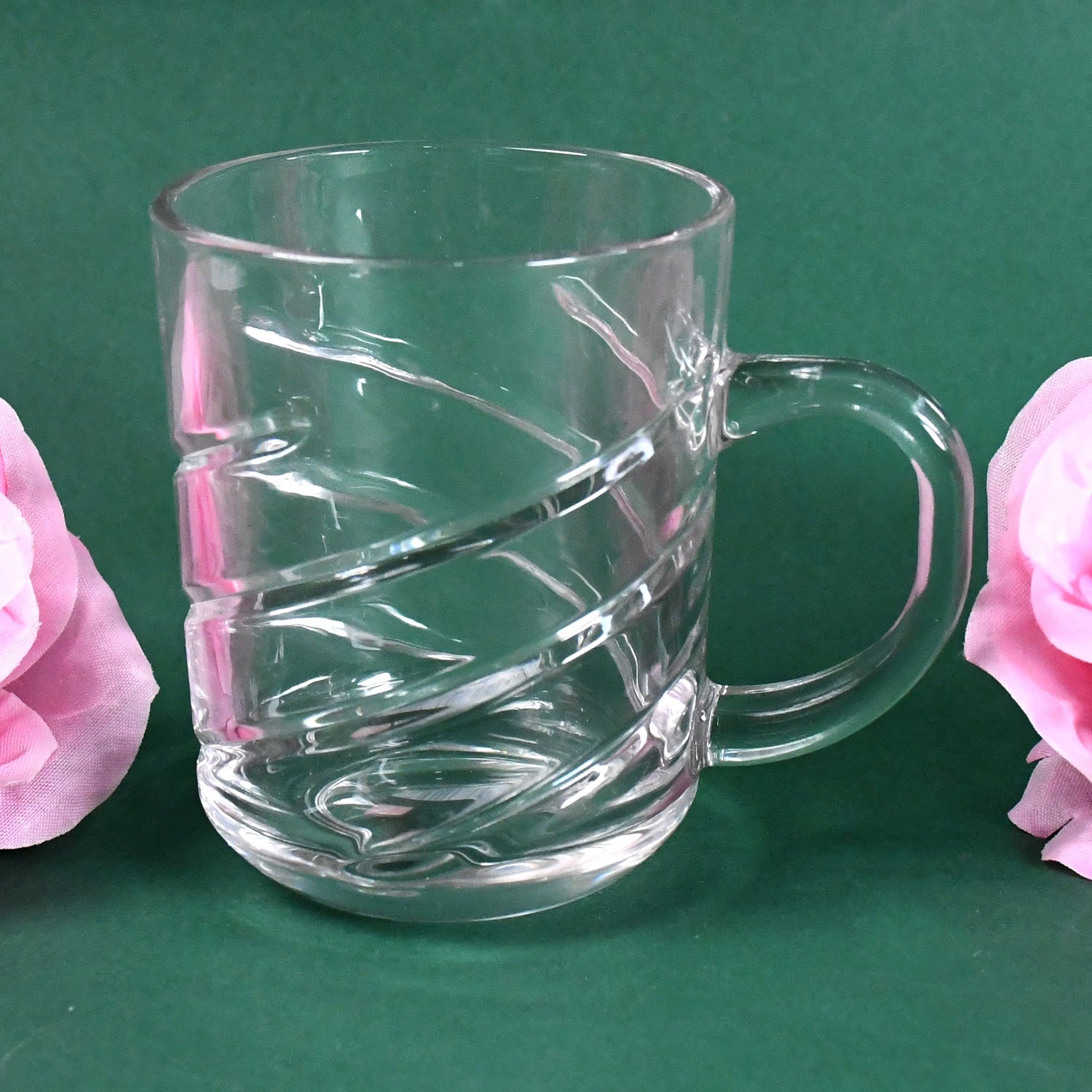 Glass Coffe & Tea Cup / Mug Enjoy Your Drink in Style (6 pcs Set / 220 ML)