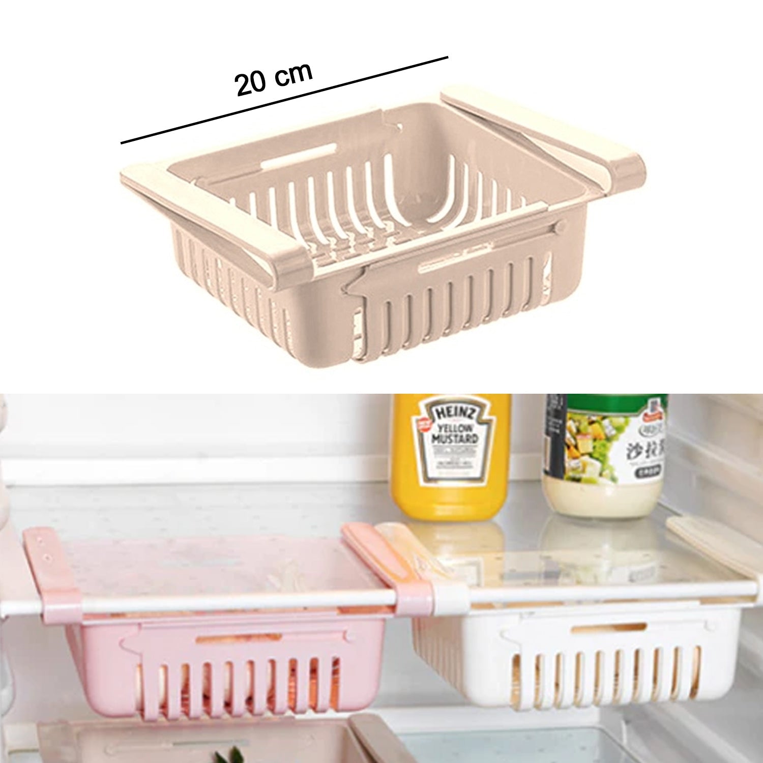 Adjustable fridge basket for home use