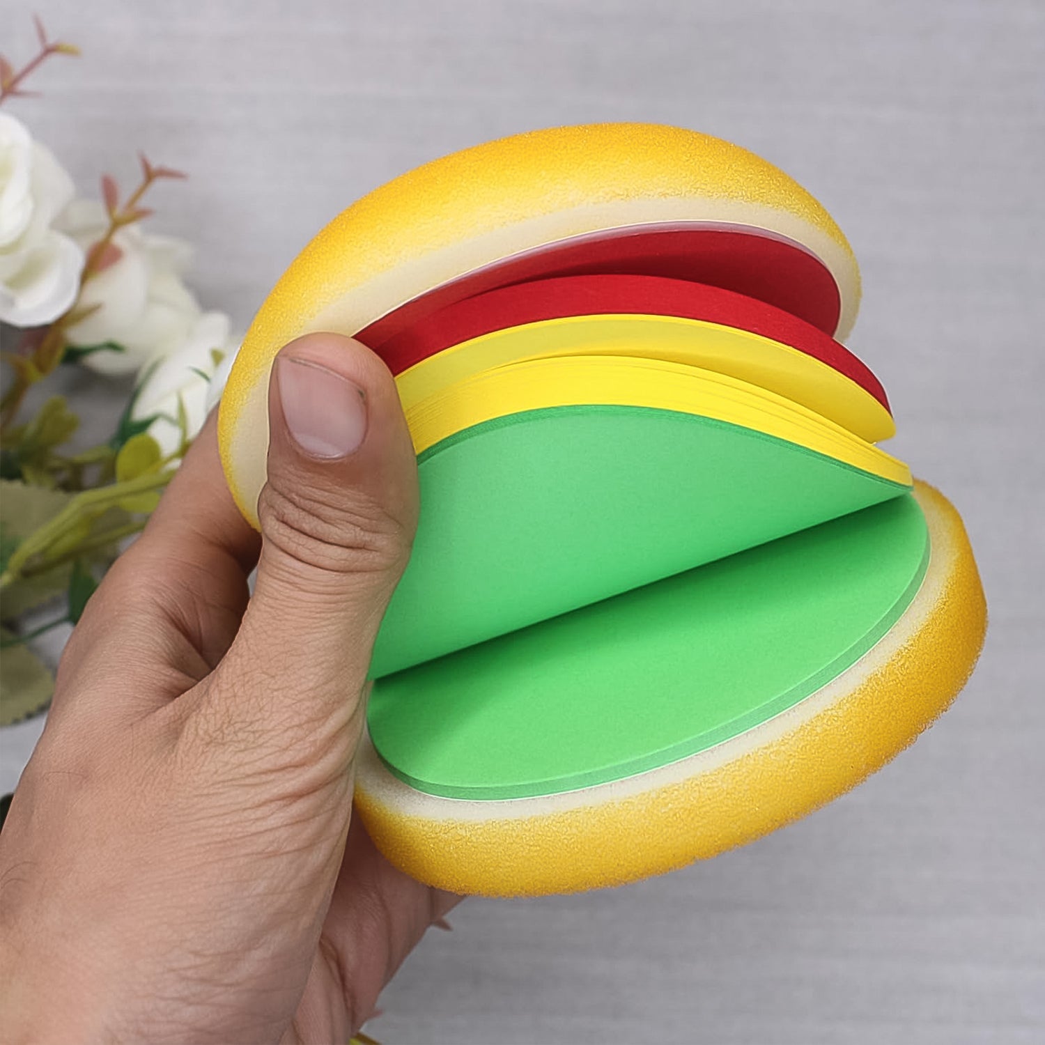 Burger Shaped Note  /  Sticky Notes  /  Memo Notes, Unique Mini Notes (Multicolor)