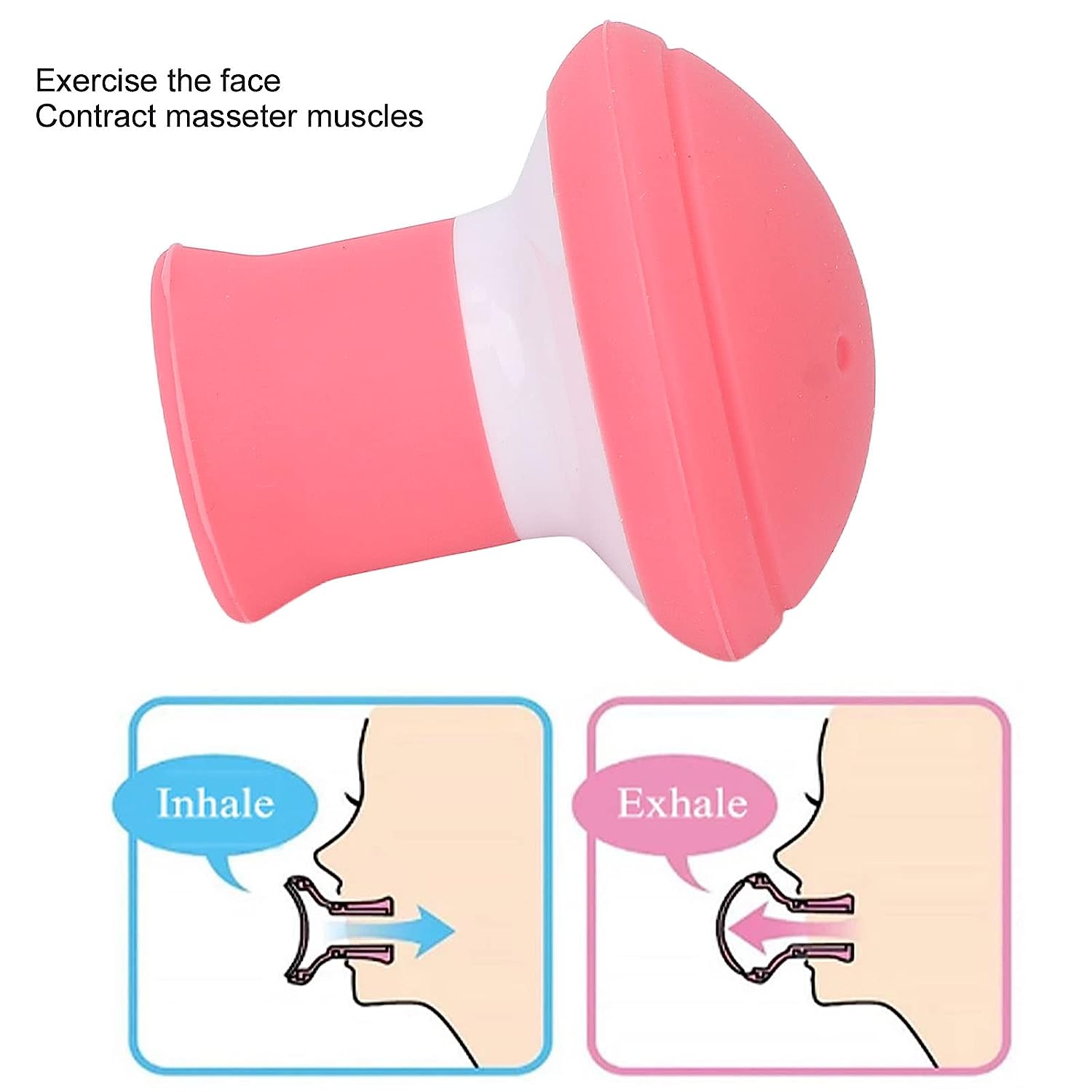 Card packing of silicone facial exerciser, breathing type face slimmer.