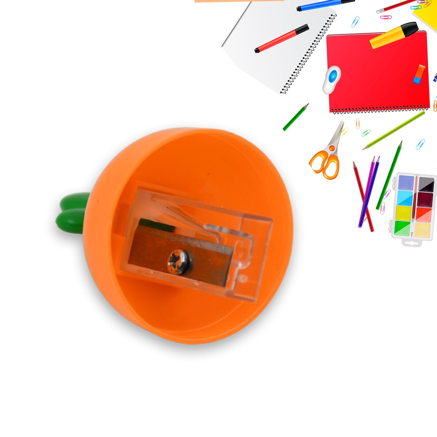 Student Pencil Sharpener Cartoon Simple Carrot Pencil Sharpener Suitable for Students, Children, School, Stationery (1 Pc)