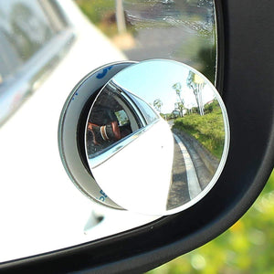 Wide angle convex rear view mirror, pack of 2