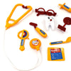 Doctor play set with compact medical accessories