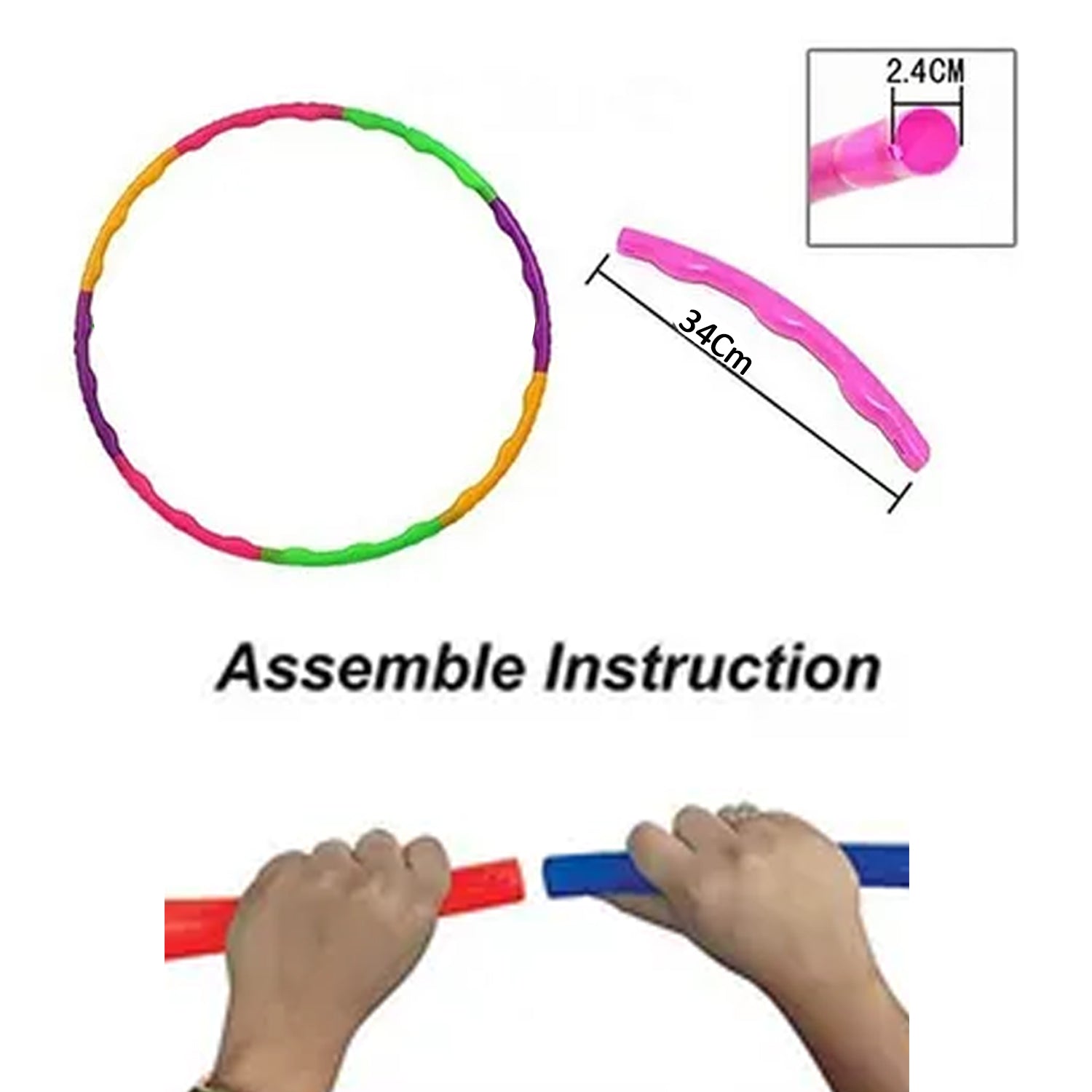 Hula hoop with segments for exercise and fitness