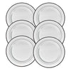 Round Plastic Dinner Plates Wedding Birthday Party Tableware Supplies (6 Pcs Set)