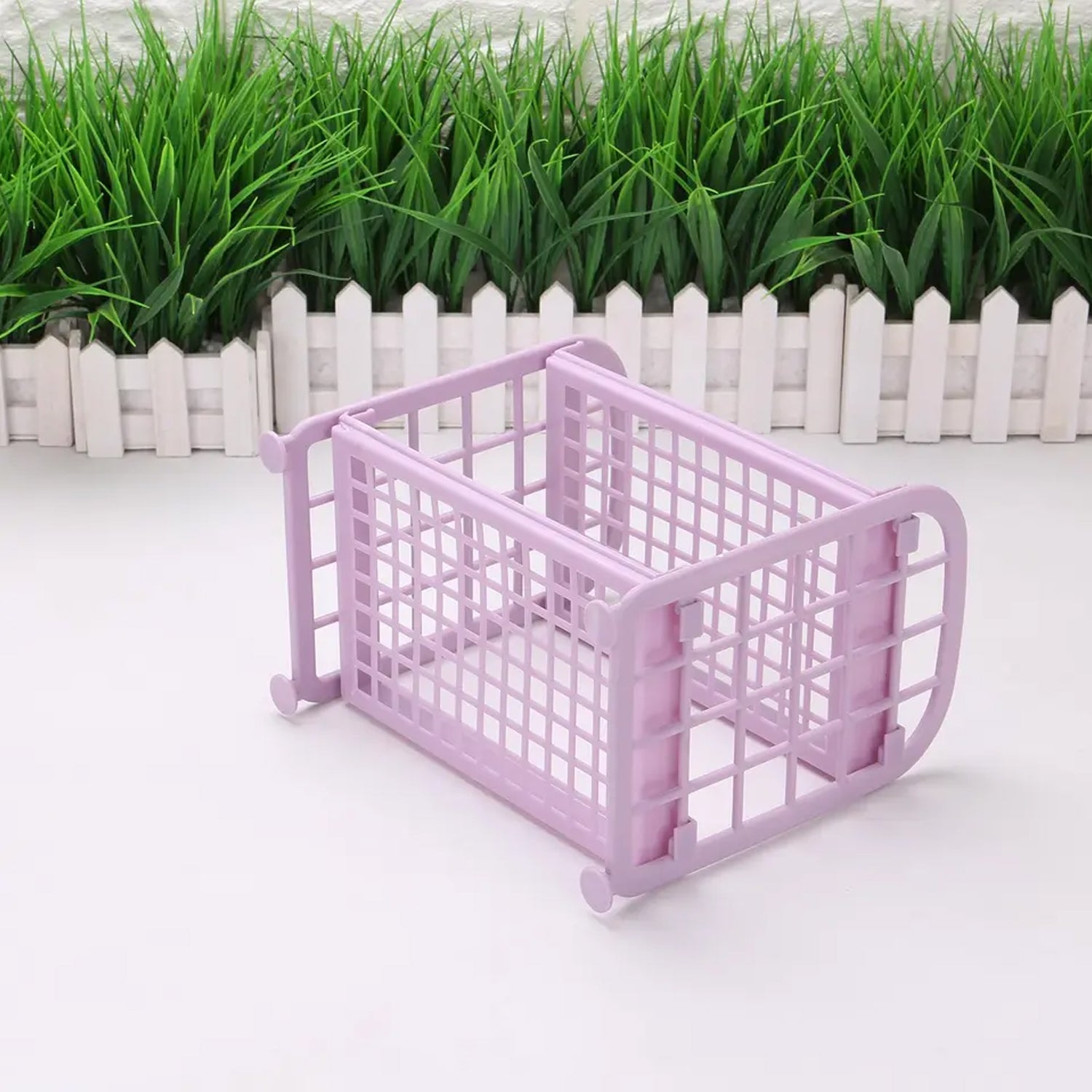 2-layer plastic shelf, foldable design for kitchen and bathroom