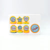 Multicolor different shape stamps, kids' reward set