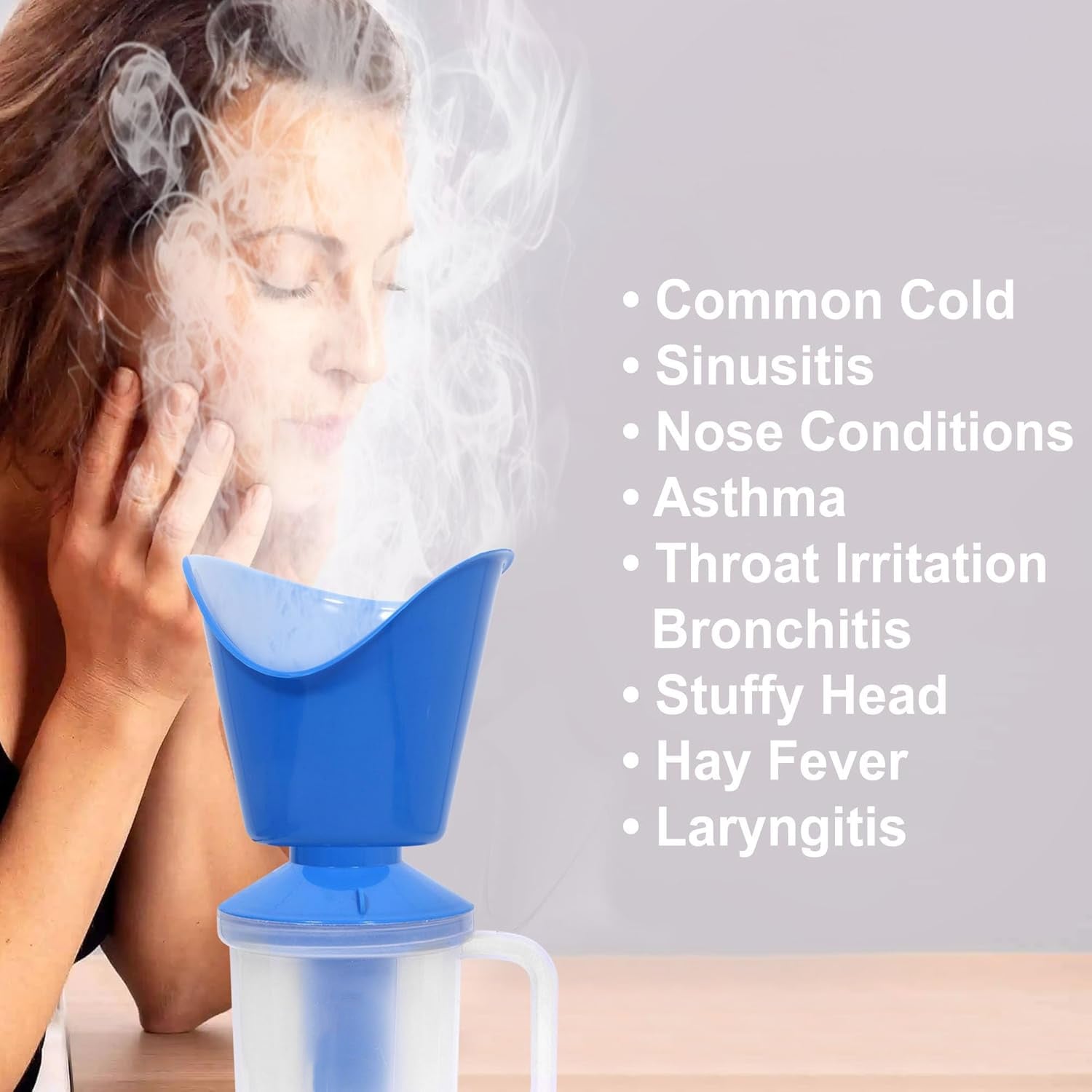 Efficient steamer for vapor therapy and cough relief.