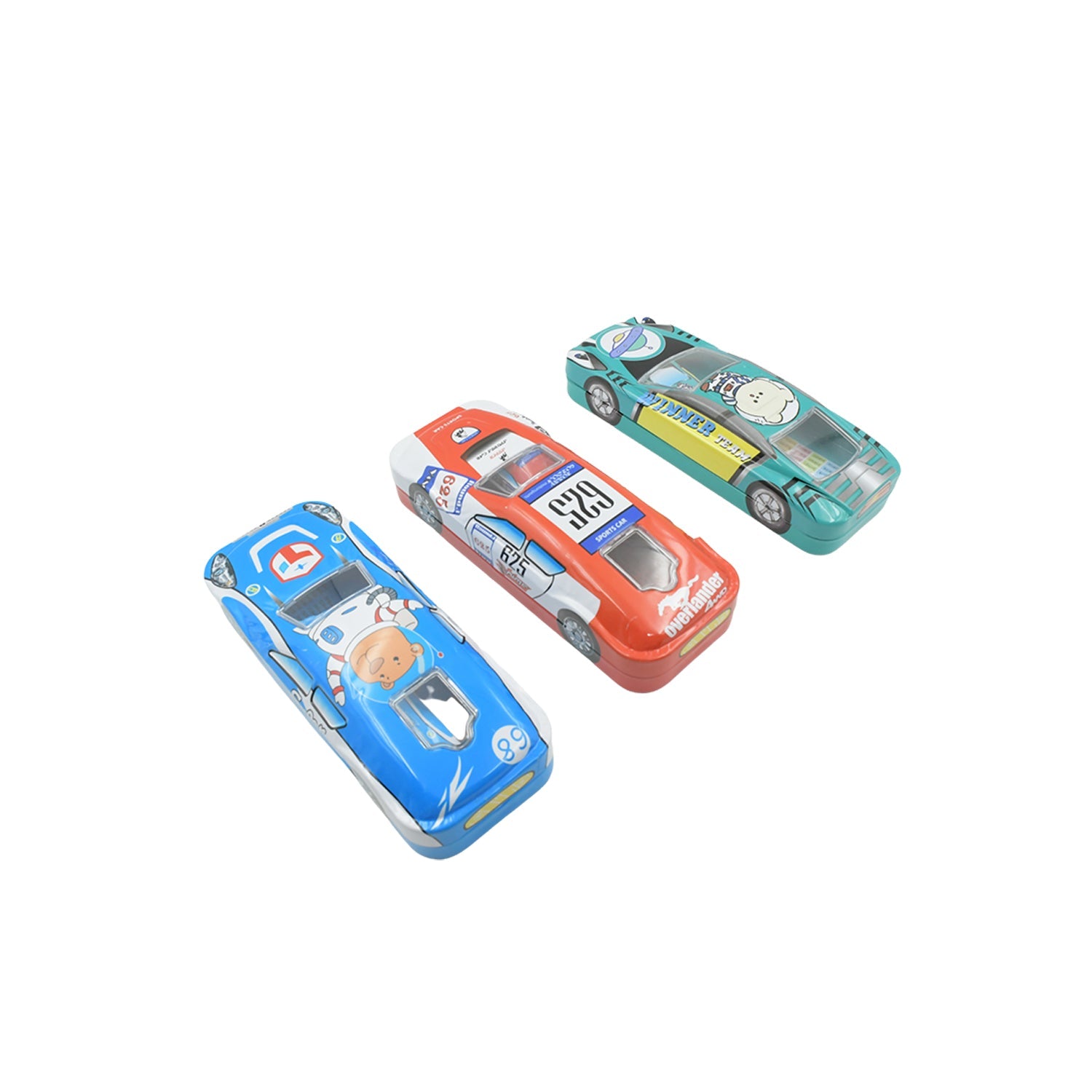 Car-shaped pencil box for kids with stationery