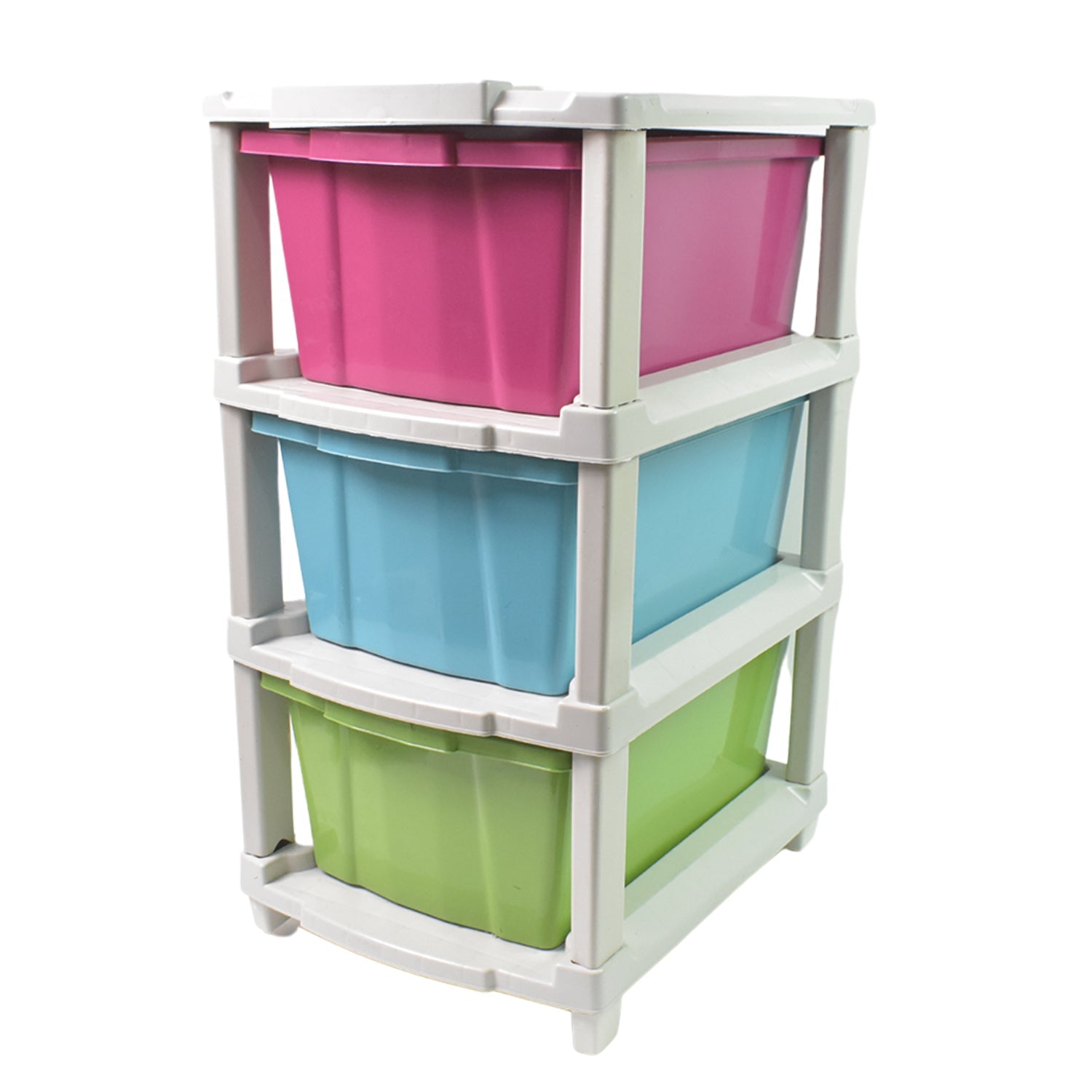 3-Layer Plastic Drawer Storage Organizer, Multi-Purpose Cabinet (1 Pc / Mix Color)