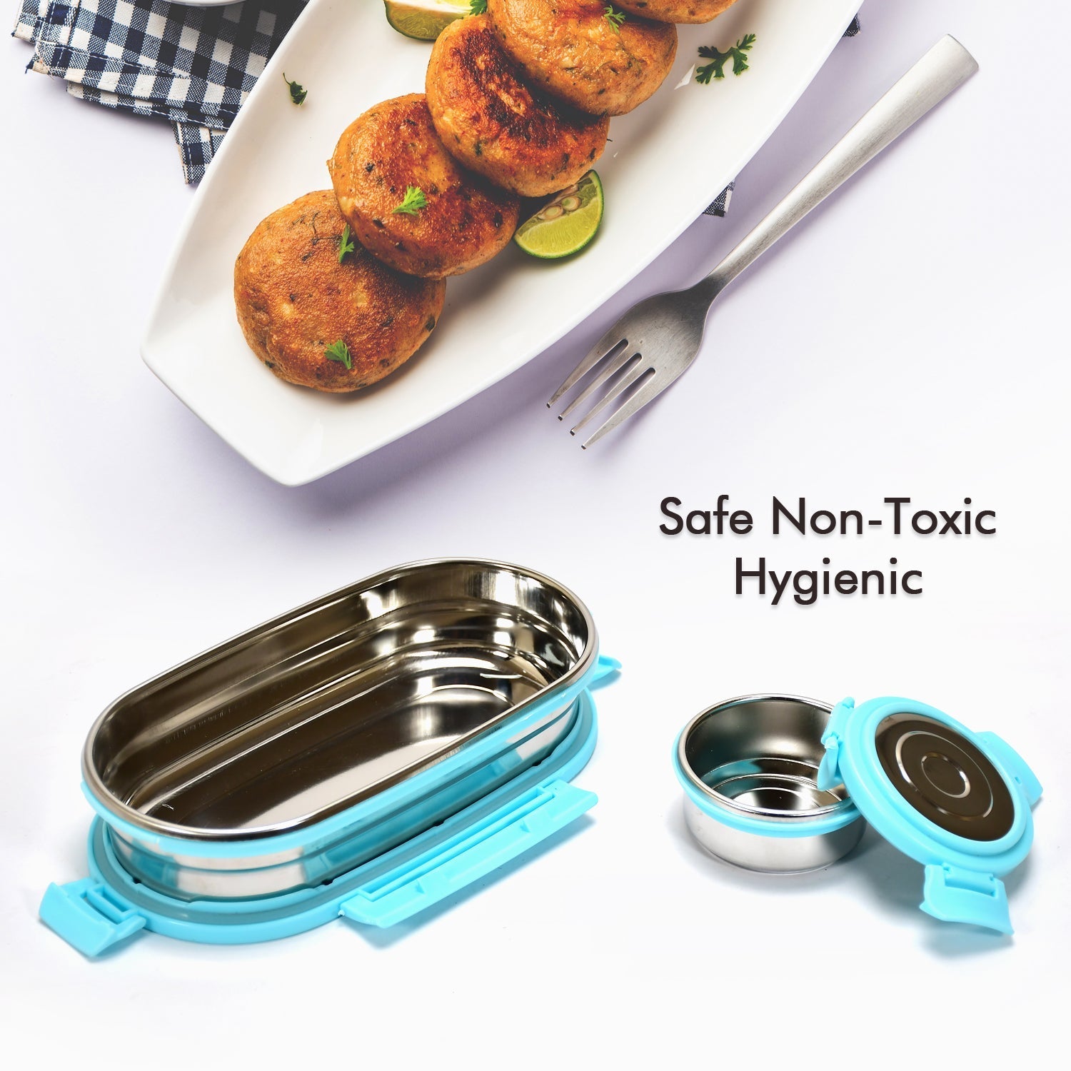 Stainless steel lunch box duo