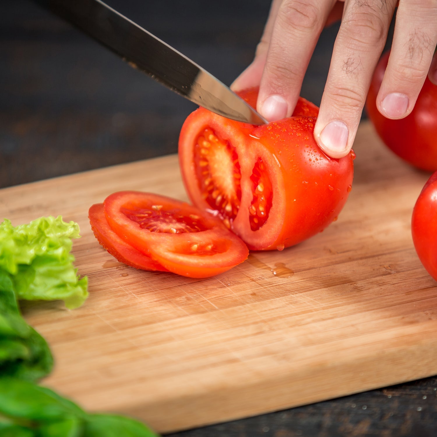 Wooden board for food prep