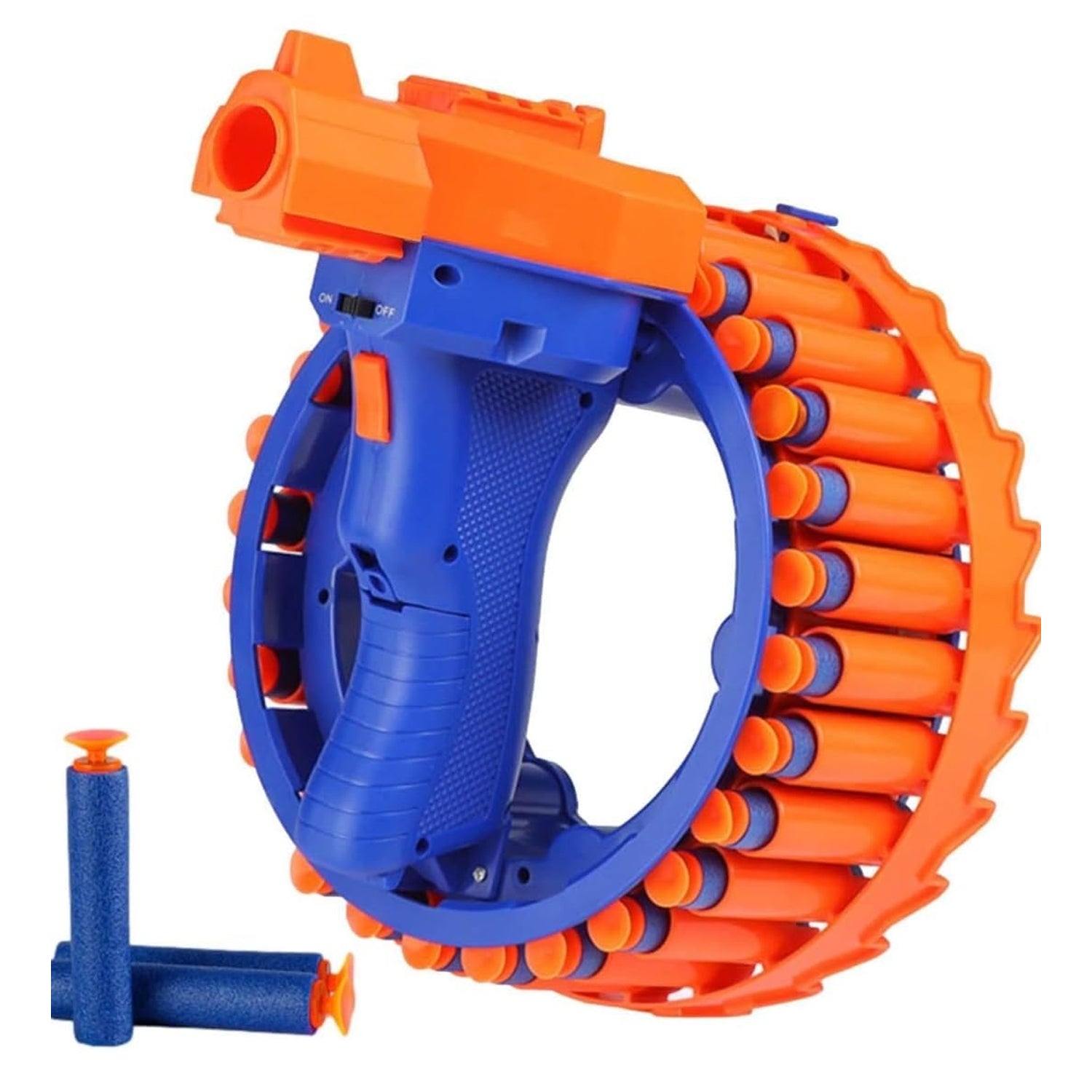 Amazing Toy Gun, Electric Gun for Children, 28 Soft Bullets for Youth Safety, Children's Electric Hand Ring Wheel Soft Bullet Gun, Gift Toys