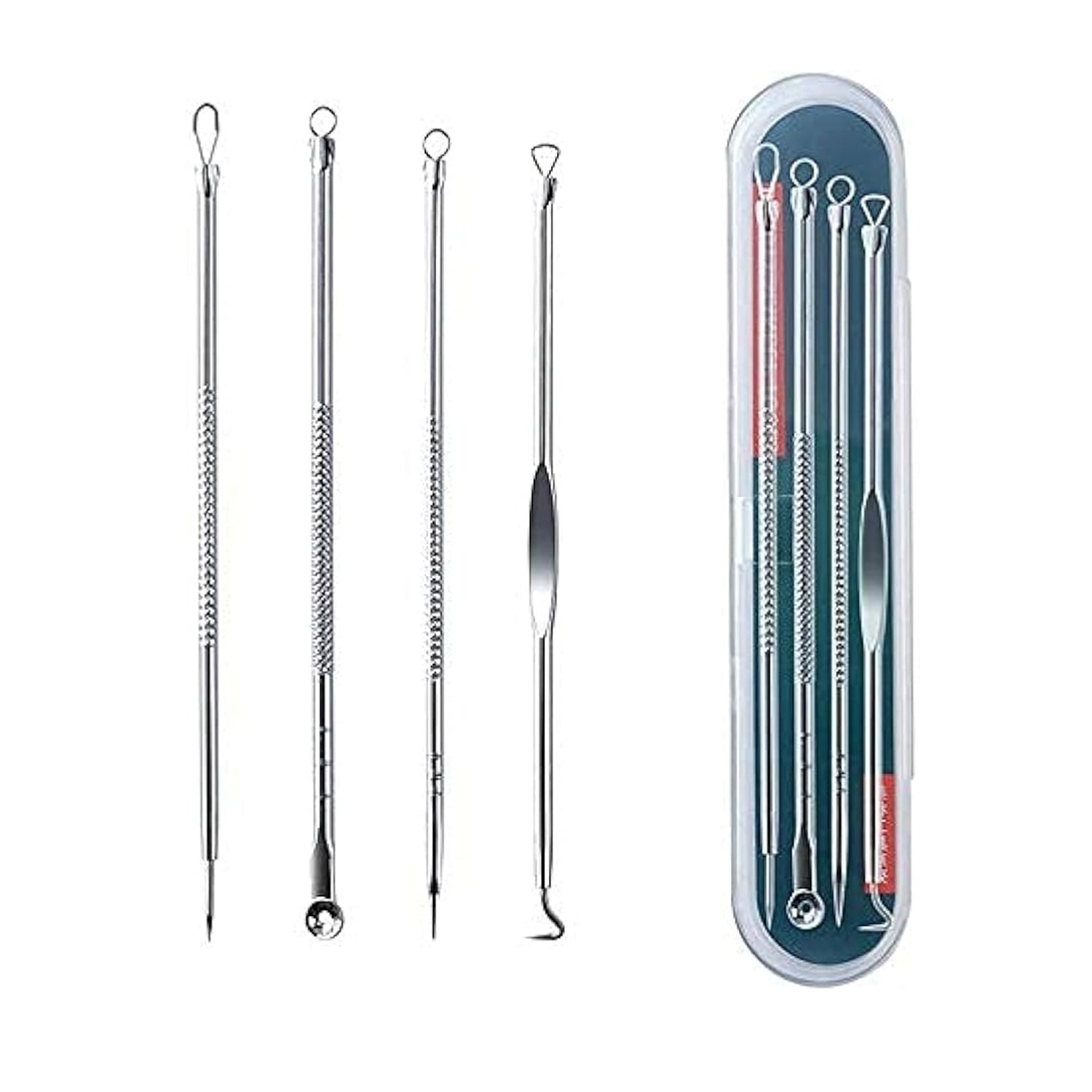 Blackhead Remover, 4-in-1 Stainless Steel Pimple Extractor Tool (1 Pc)