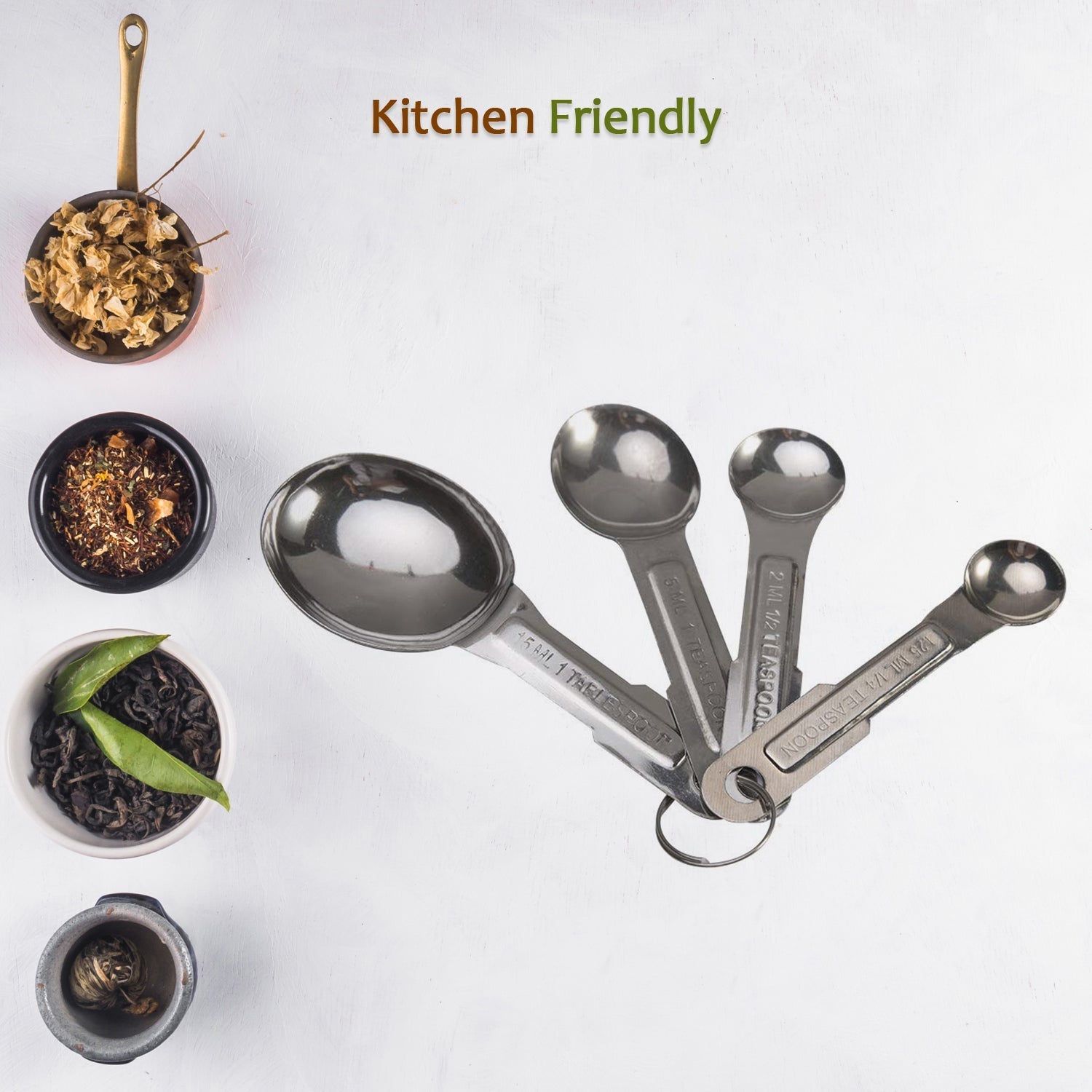 Anti-rust measuring spoons for kitchen use