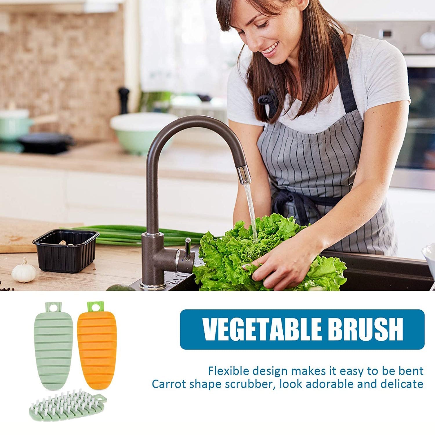 Plastic Fruit & Vegetable Brush (1 Pc)