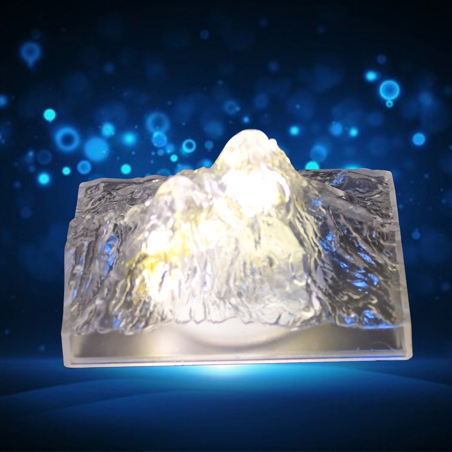 Unique plastic night light with iceberg design and flameless LED