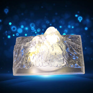 Unique plastic night light with iceberg design and flameless LED