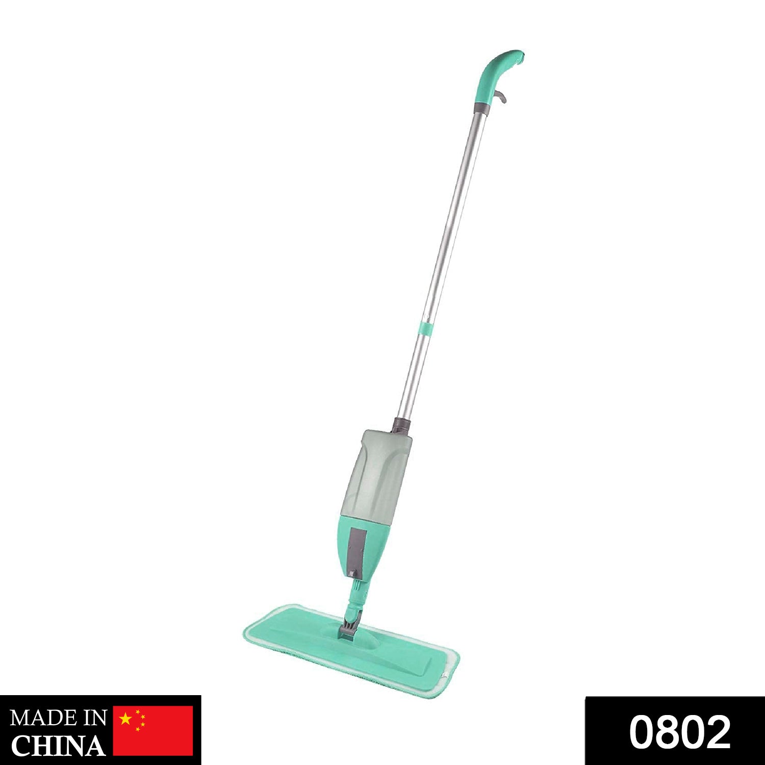 Mop with spray feature and washable cleaning pad