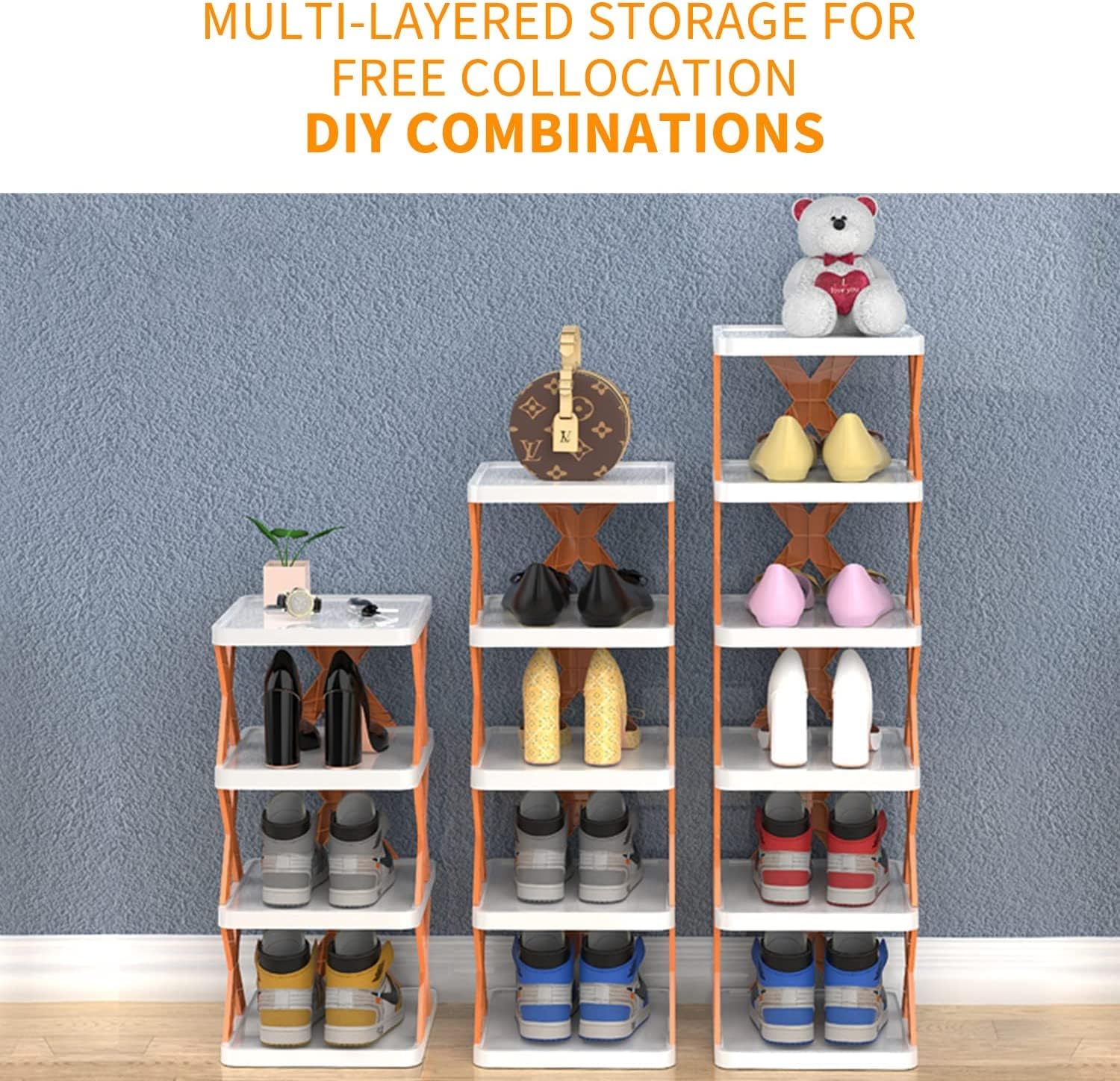 6-layer foldable shoe rack