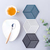 Round heat-resistant table mat for kitchen use