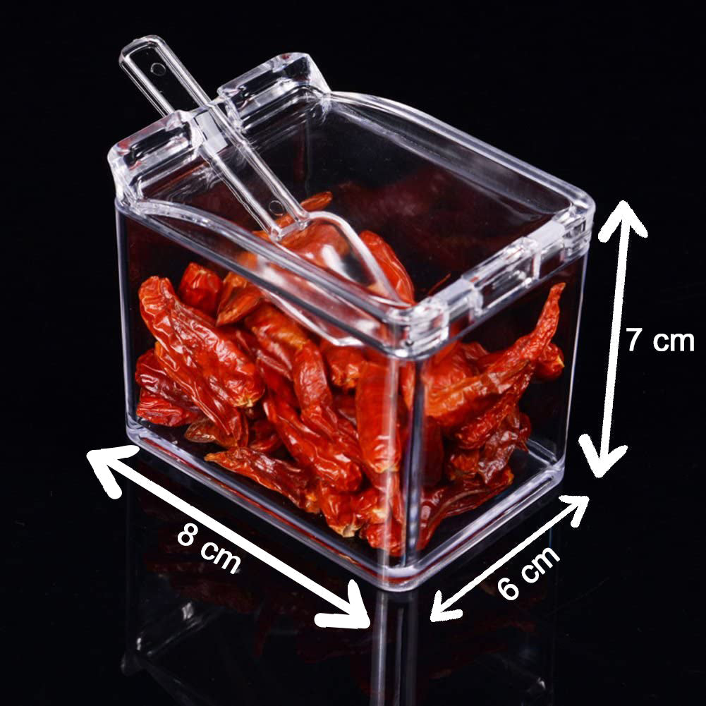 Multi-compartment acrylic spice box