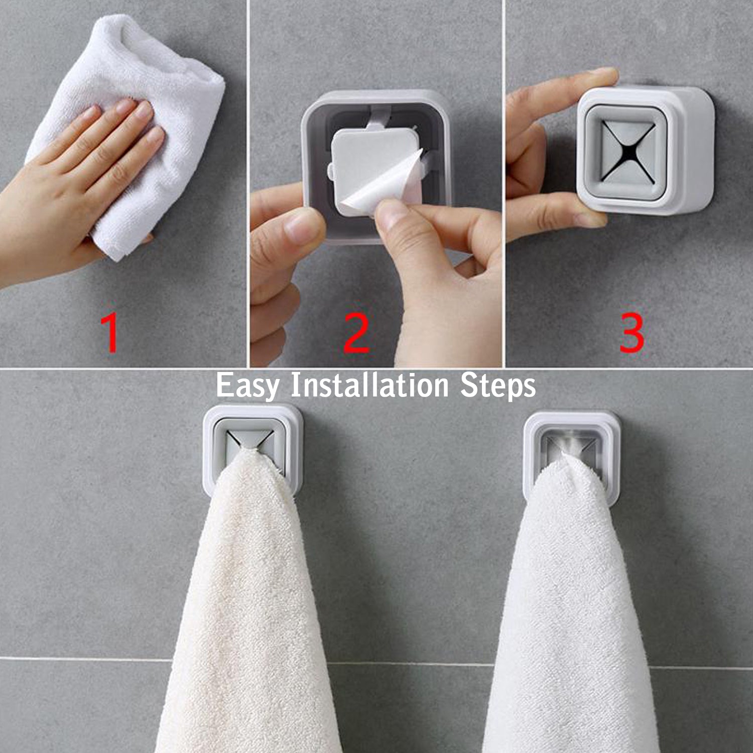 Functional and stylish 4-piece towel holder set